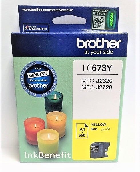 LC-673Y YELLOW INK CARTRIDGE BROTHER