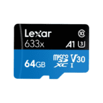 64GB Lexar® High-Performance 633x microSDXC™ UHS-I, Global|LSDMI64GBB633A