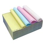 Coloured 4 ply 9.5"x11" Computer paper - white, pink, blue, yellow
