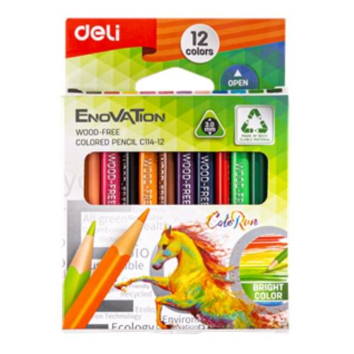 DELI-C114-12-ENOVATION-HALF-SIZE-COLOR-PENCILS-12-COLOURS.jpg DELI C114-12 ENOVATION HALF-SIZE COLOR PENCILS - 12 COLOURS - Image 1