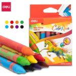 DELI C209 COLORUN JUMBO CRAYONS - 8 COLOURS