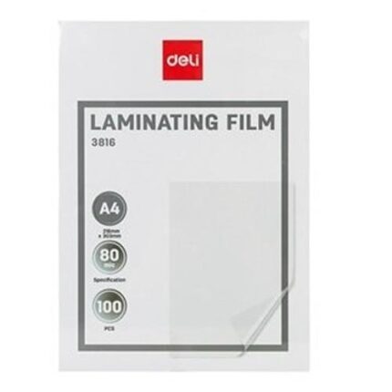DELI E3816 LAMINATING POUCHES A4 80MIC. - PKT OF 100'S