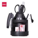 DELI E38250A EXECUTIVE REVOLVING DESK ORGANISER SET - 5 COMPARTMENTS TO INCLUDE 14 ACCESSORIES
