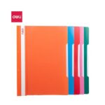 DELI E39535 PLASTIC REPORT FILE WITH PUNCHED HOLES - ASST. COLORS