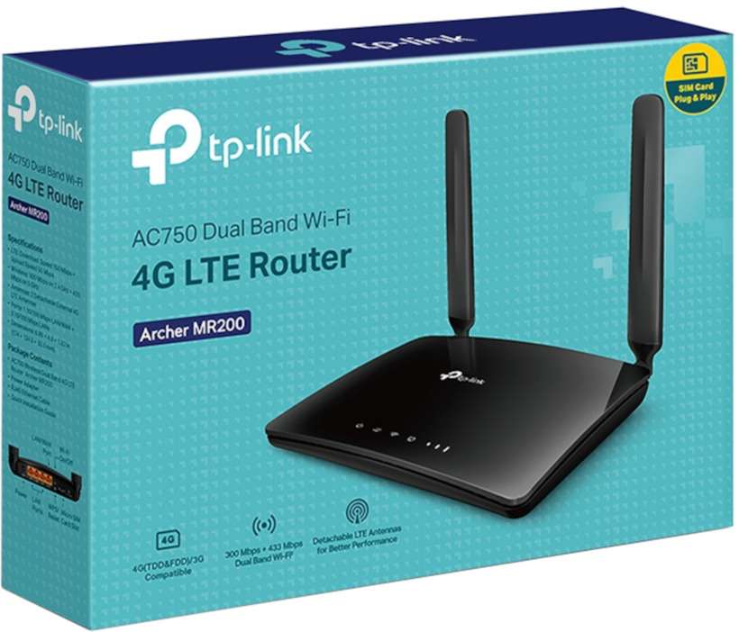 AC750 Wireless Dual Band 4G LTE Router - Archer MR200