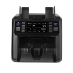LIGHTWAVE TOUCHSCREEN 2 CIS CURRENCY COUNTING MACHINE WITH EXTERNAL DISPLAY BLACK COLOR LW-CCM-701